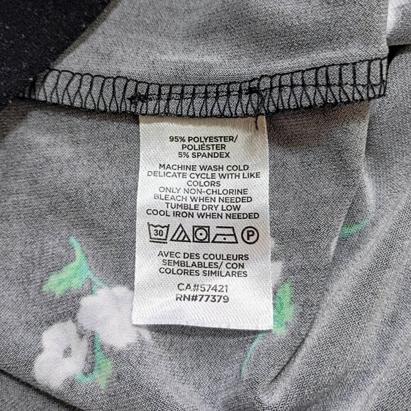 Ann Taylor Women’s M Multicolor Floral Ruched Short Sleeve Blouse Top - Picture 8 of 8